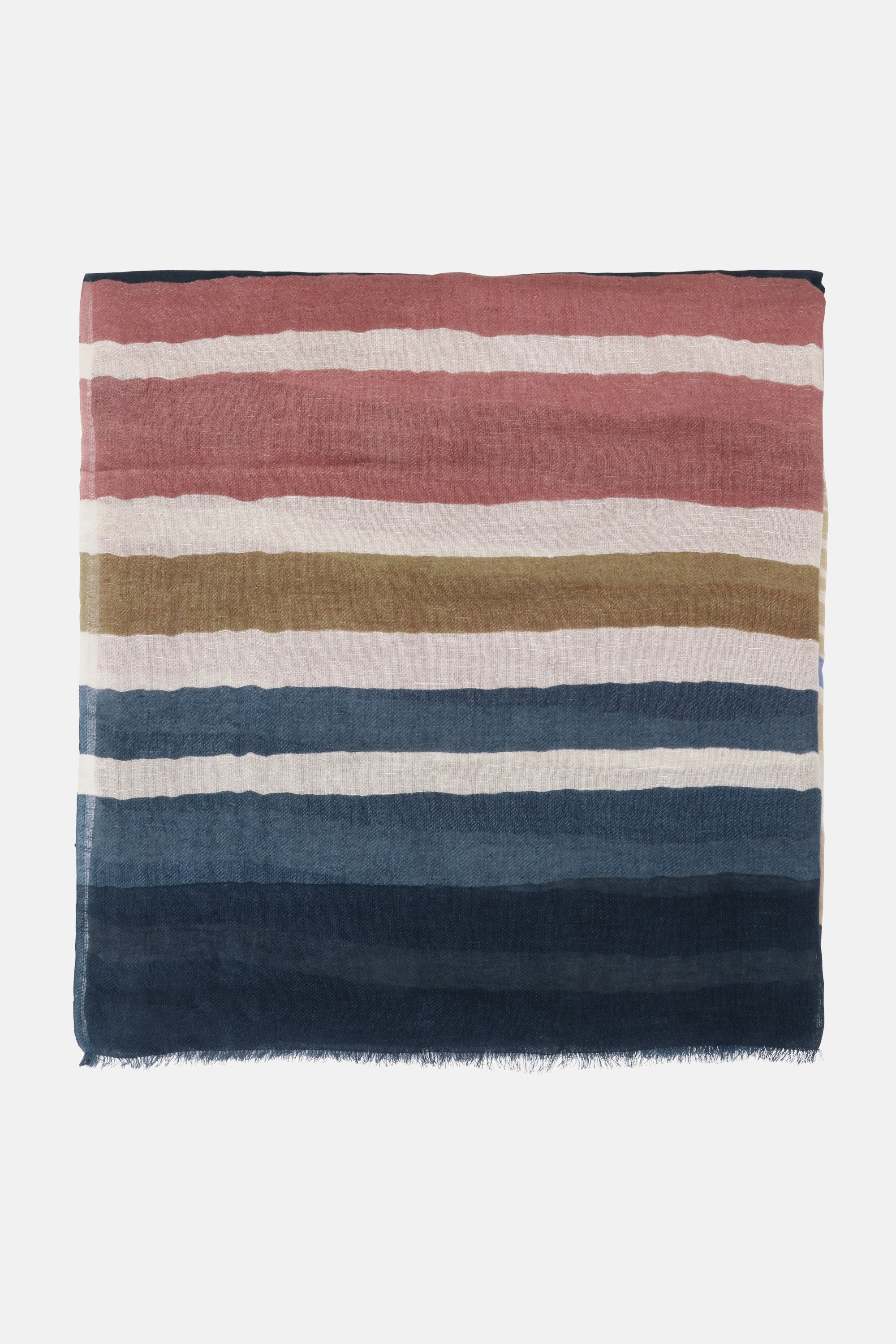 Striped Scarf - Beige Organic Stripe